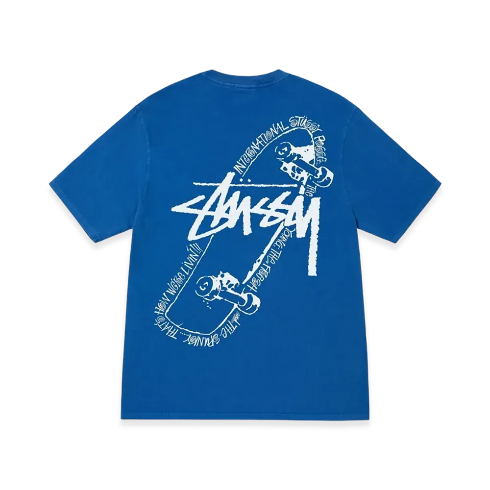 Stussy Skate Posse Pigment Dyed Tee "Blue"