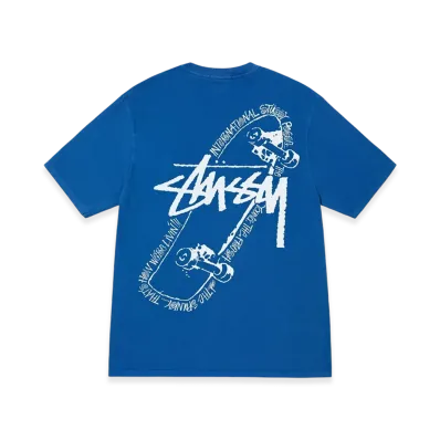 Stussy Skate Posse Pigment Dyed Tee "Blue"
