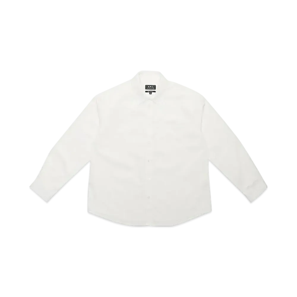 A.P.C. Chemise Boyfriend Avec Logo "White"