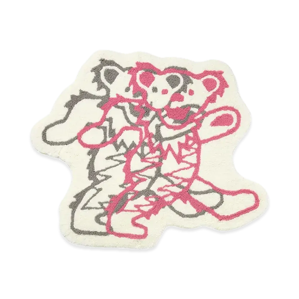 thisisneverthat x Grateful Dead Overlap Lightning Bears Rug "Natural"