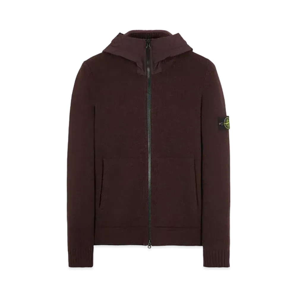 Stone Island 531A3 LAMBSWOOL WITH NASLAN HOOD "Dark Brown"