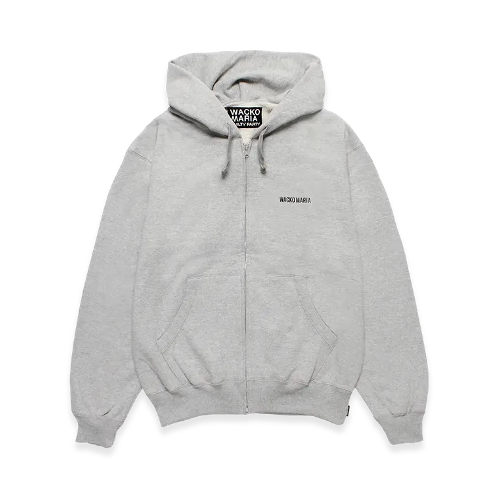 WACKO MARIA Heavy Weight Full Zip Hooded Sweat Shirt "Gray"