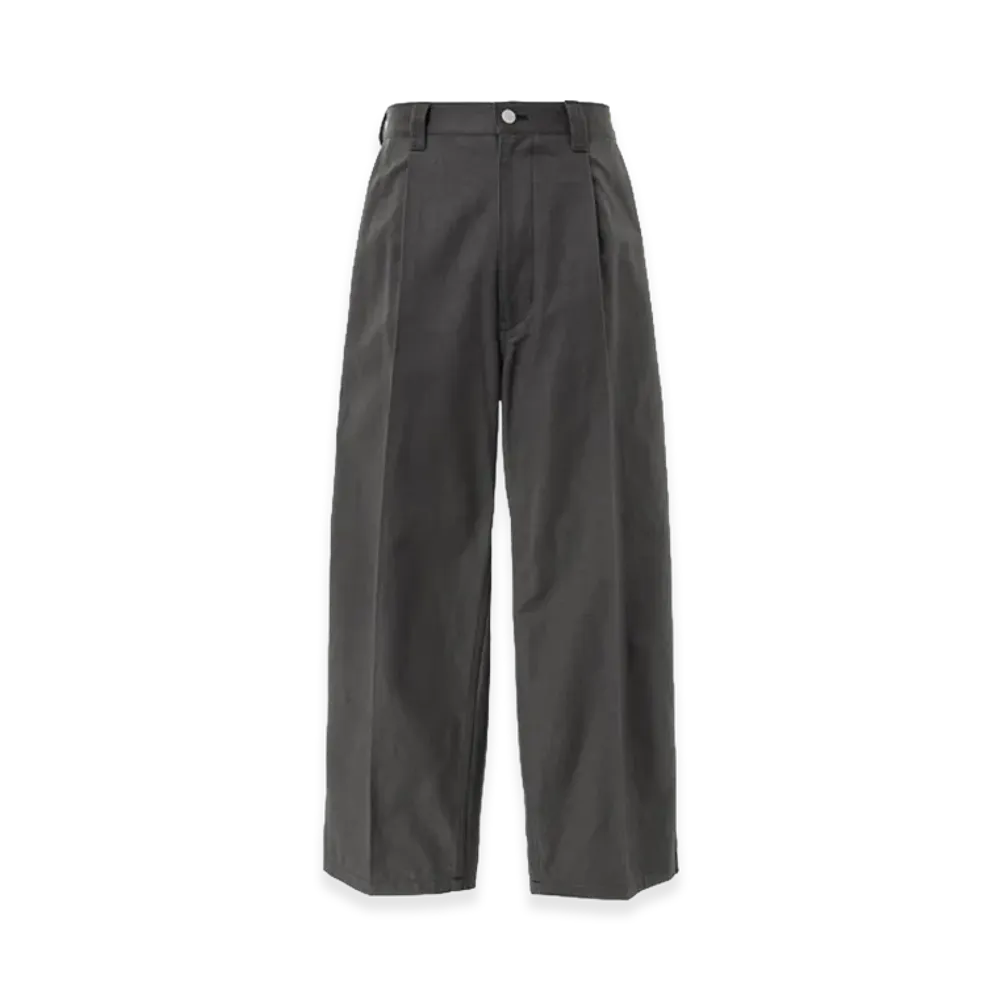 COMME des GARCONS HOMME Cotton Serge Plain Baggy Pants "Charcoal Gray"