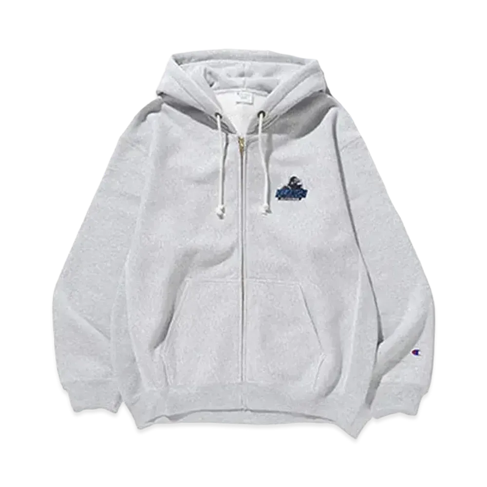 XLARGE x Champion Reverse Weave Full-Zip Hooded Sweat "Ash"