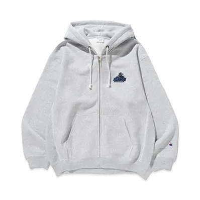 XLARGE x Champion Reverse Weave Full-Zip Hooded Sweat "Ash"