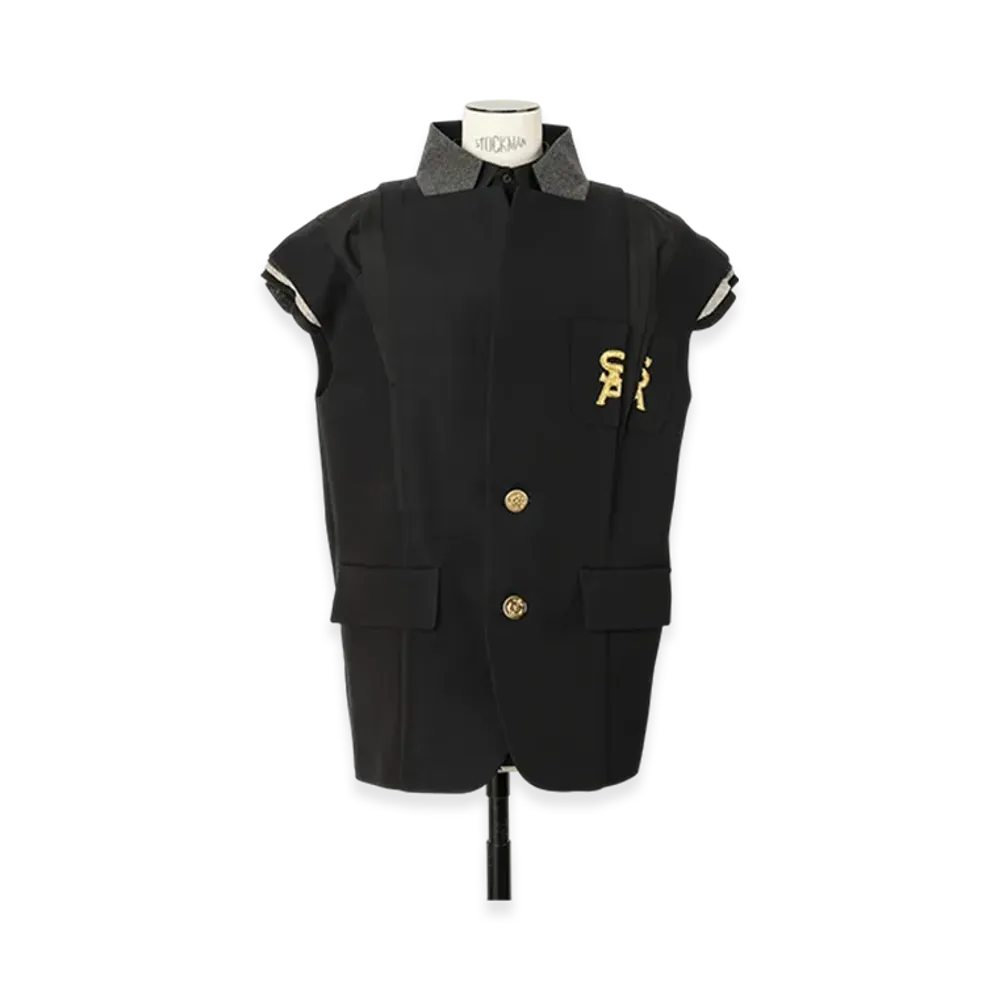 sacai Emblem Double-Faced Silk Cotton Jacket "Navy/Black"