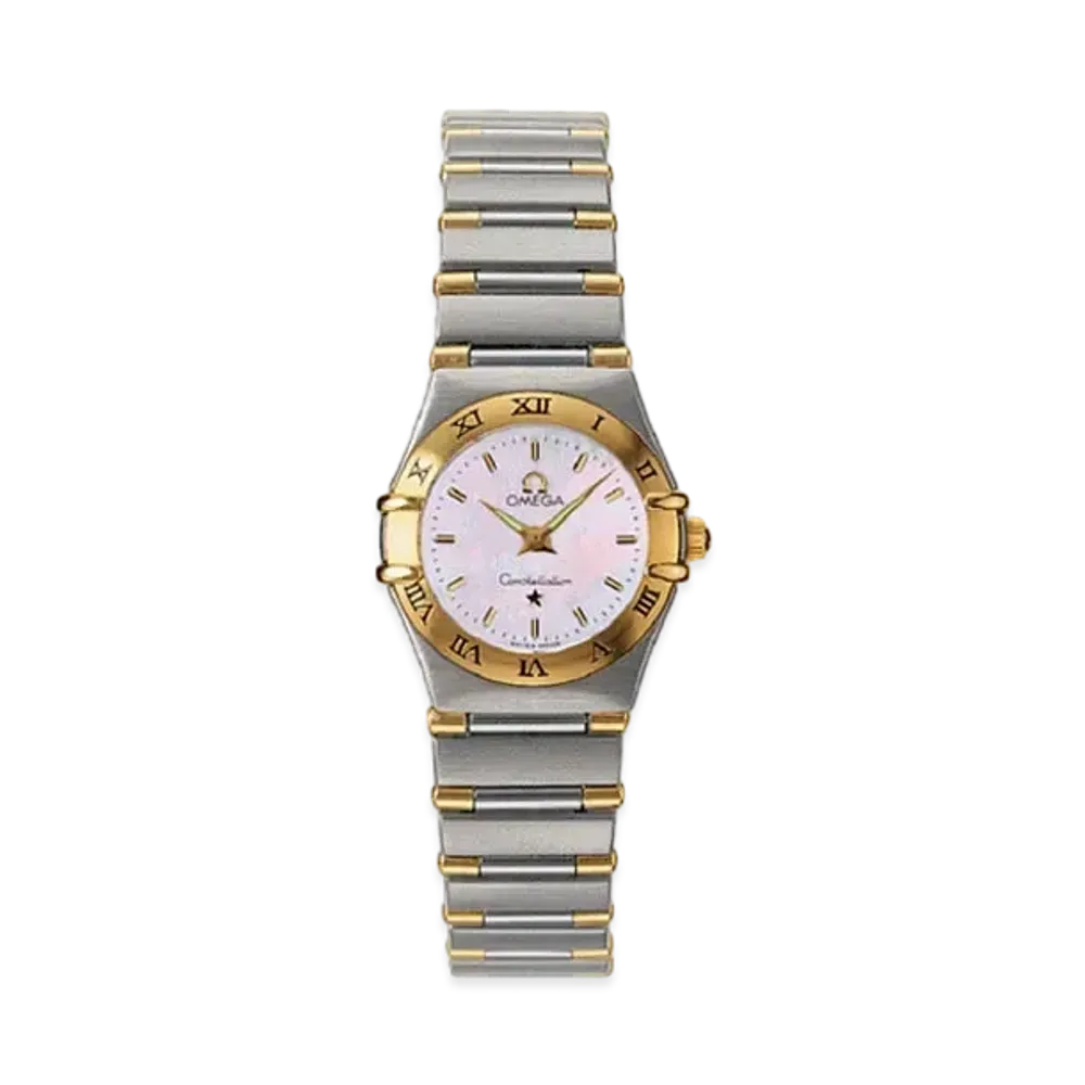 OMEGA Constellation Mini Half Bar 22.5MM "Stainless Steel/Yellow Gold/White Shell" 1362.70.00