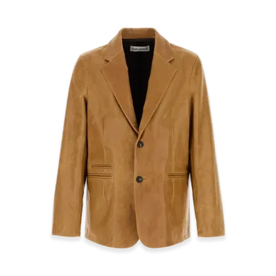 OUR LEGACY Leather Opening Blazer "Camel"