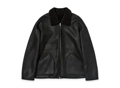 AURALEE Merino Mouton Zip Blouson "Black"