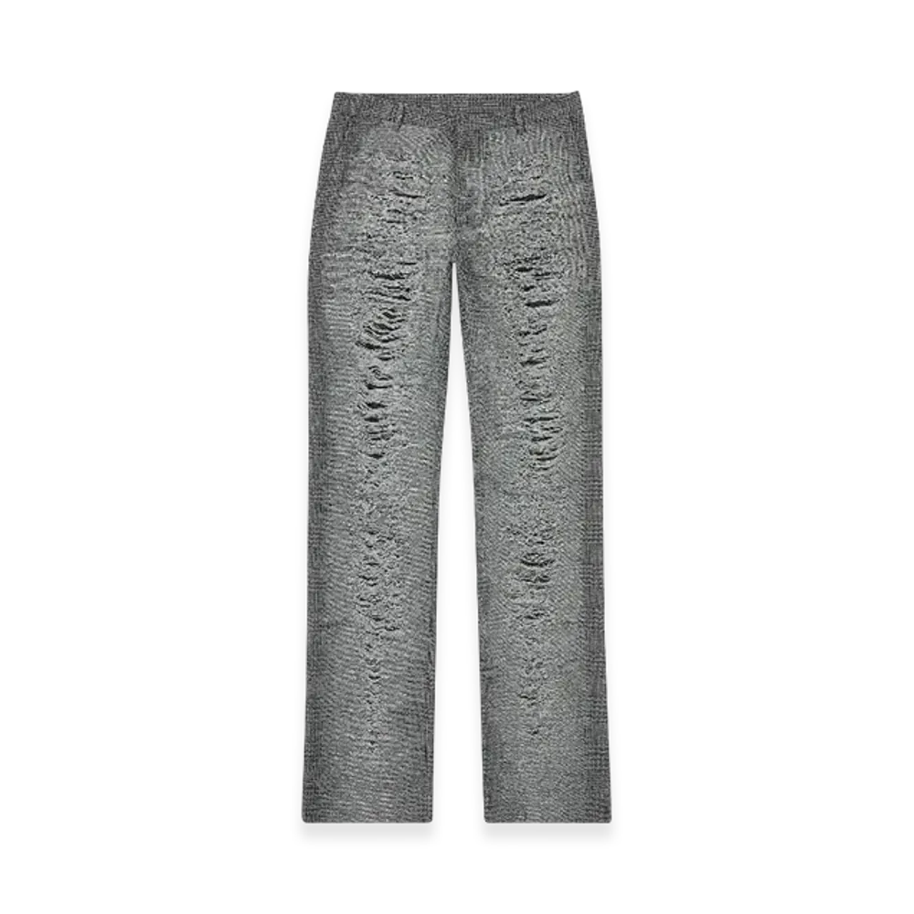 Diesel P-Boix Checked Pants With Slashed Front "Gray"