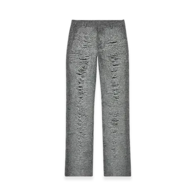 Diesel P-Boix Checked Pants With Slashed Front "Gray"