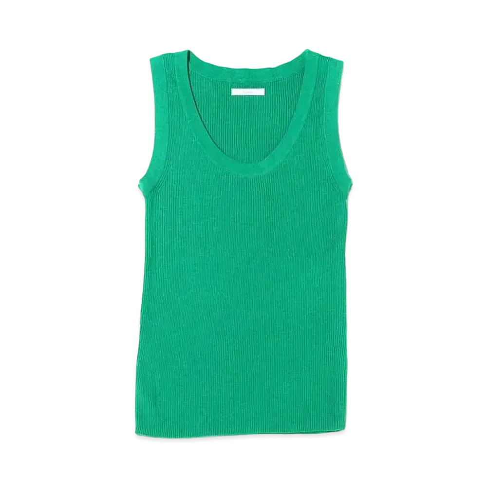 atmos pink Basic Ribbed Tank Top "Green"