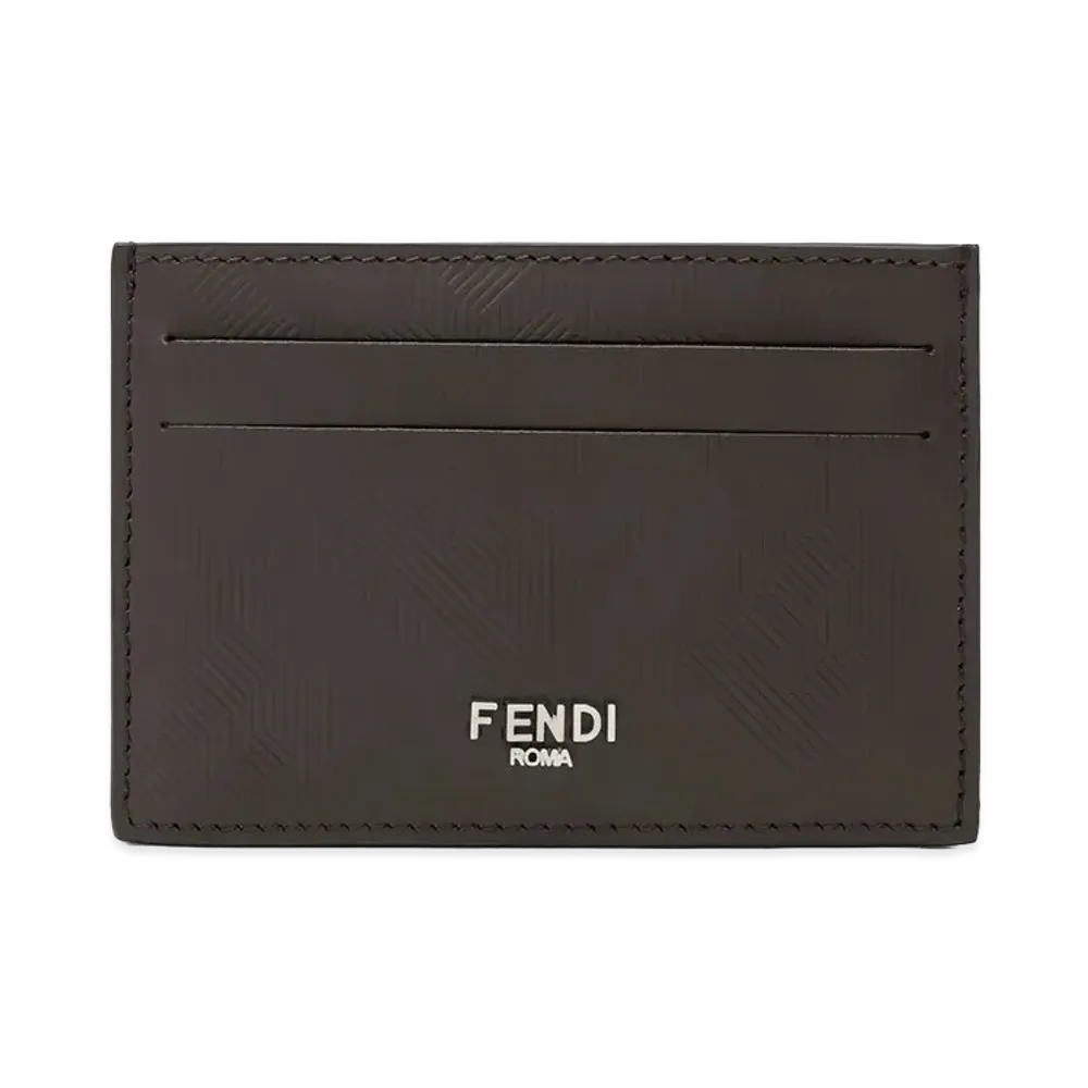 FENDI Slim Shadow Card Holder "Brown"