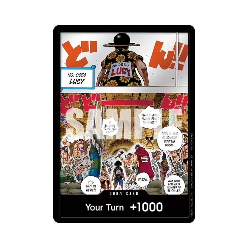 ドン!!カード :未開封【英語版】(プロモーションカード「メラメラの実 コロシアム ヨーロッパ」)