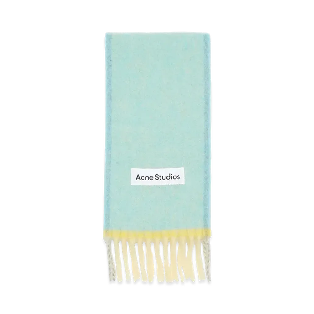 Acne Studios Fringed Wool Scarf "Light Blue"