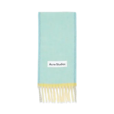 Acne Studios Fringed Wool Scarf "Light Blue"