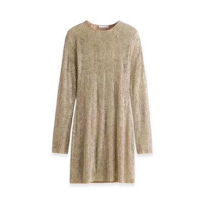 H&M x Stella McCartney Women's Embellished Lace Mini Dress "Beige"