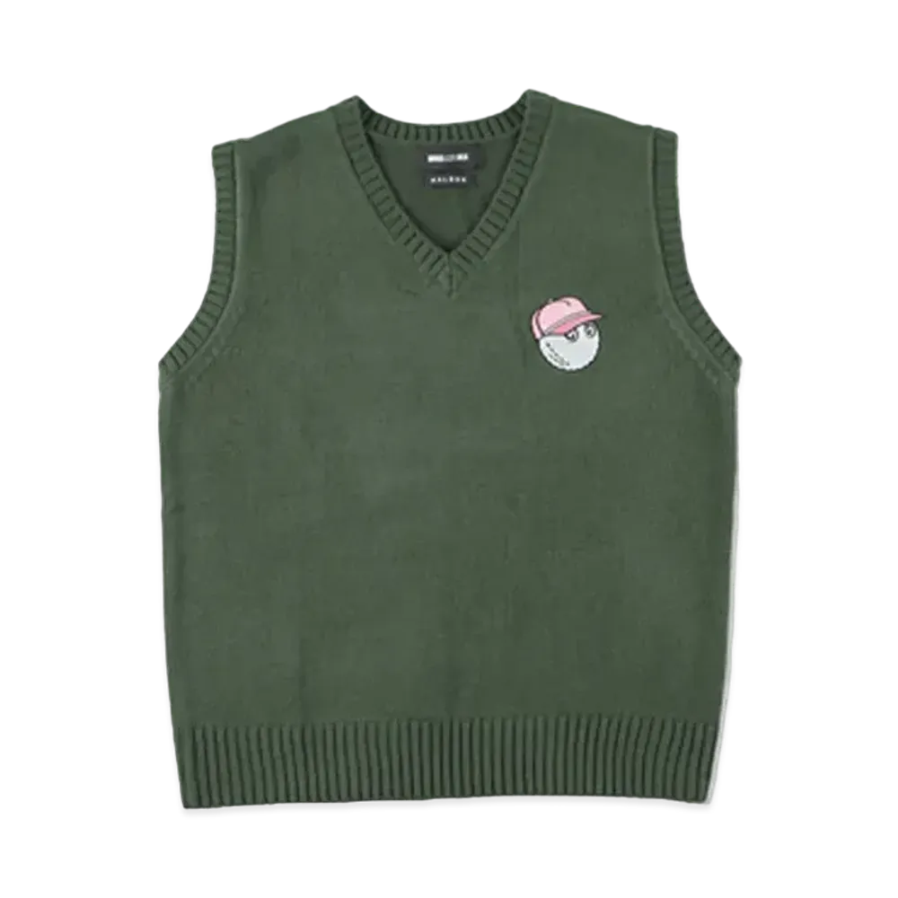 WIND AND SEA x Malbon Golf Knit Vest "Green"