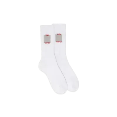 Casablanca Grey Casa Logo Socks "White"
