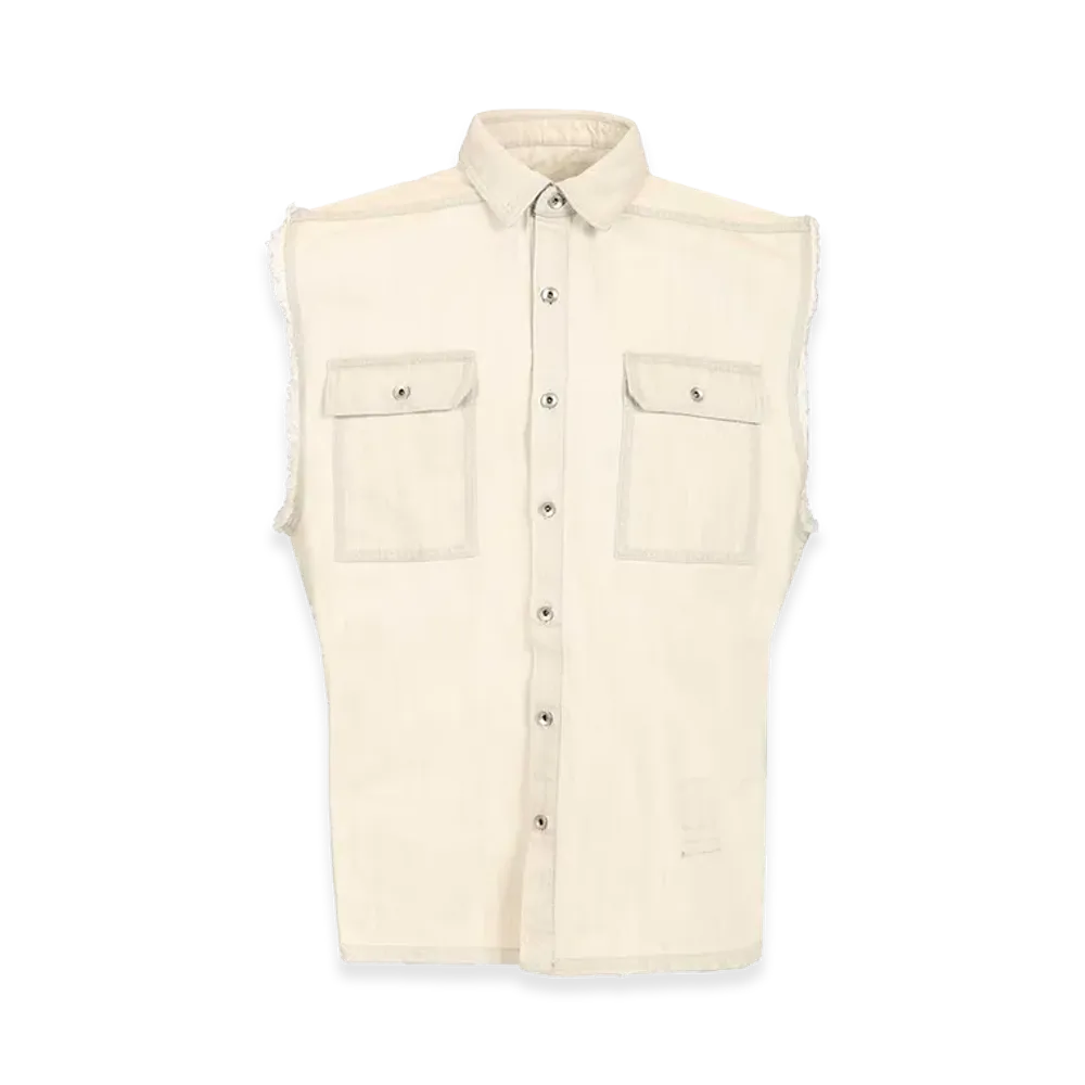 Rick Owens DRKSHDW Jumbo Tommy Sleeveless Shirt "White"