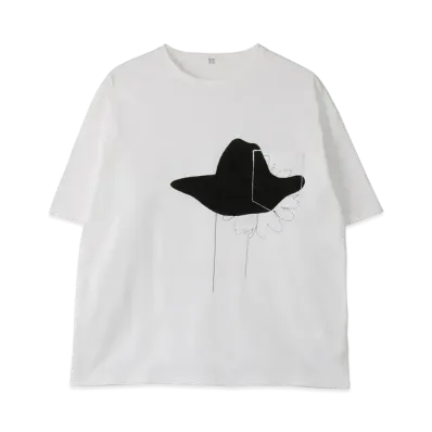 Yohji Yamamoto Y's -ONLINE EXCLUSIVE- Y's FLOWER T-SHIRT "White"