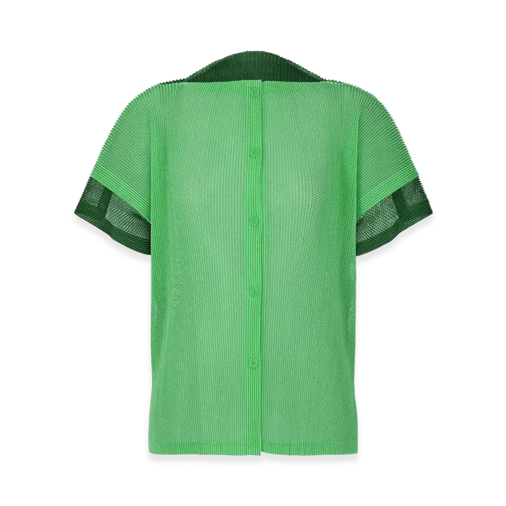 PLEATS PLEASE ISSEY MIYAKE Sheer Square "Mint Green/Green"