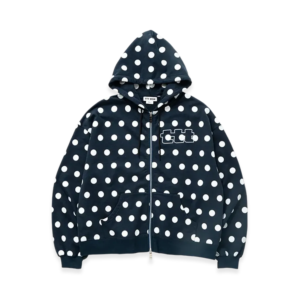 TTTMSW Dot Zip Up Hoodie "Navy"