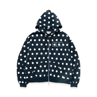 TTTMSW Dot Zip Up Hoodie "Navy"