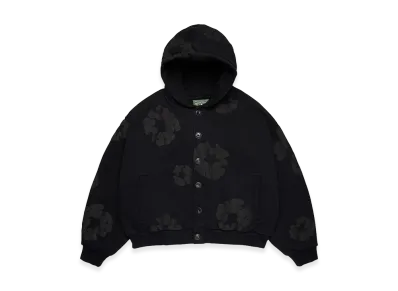 DENIM TEARS Cotton Wreath Cardigan Hoodie "Black"