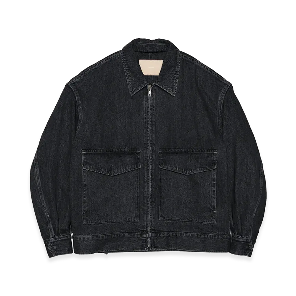 Graphpaper Selvage Denim Zip Jacket Dark Fade "Black"
