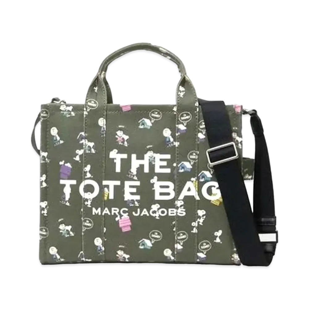 Marc Jacobs Peanuts X Marc Jacobs The Small Tote Bag "Dark Green Multi"