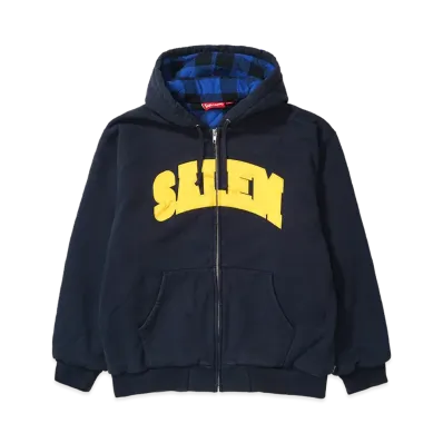 Supreme x SALEM Zip Up Hooded Sweatshirt "Navy"