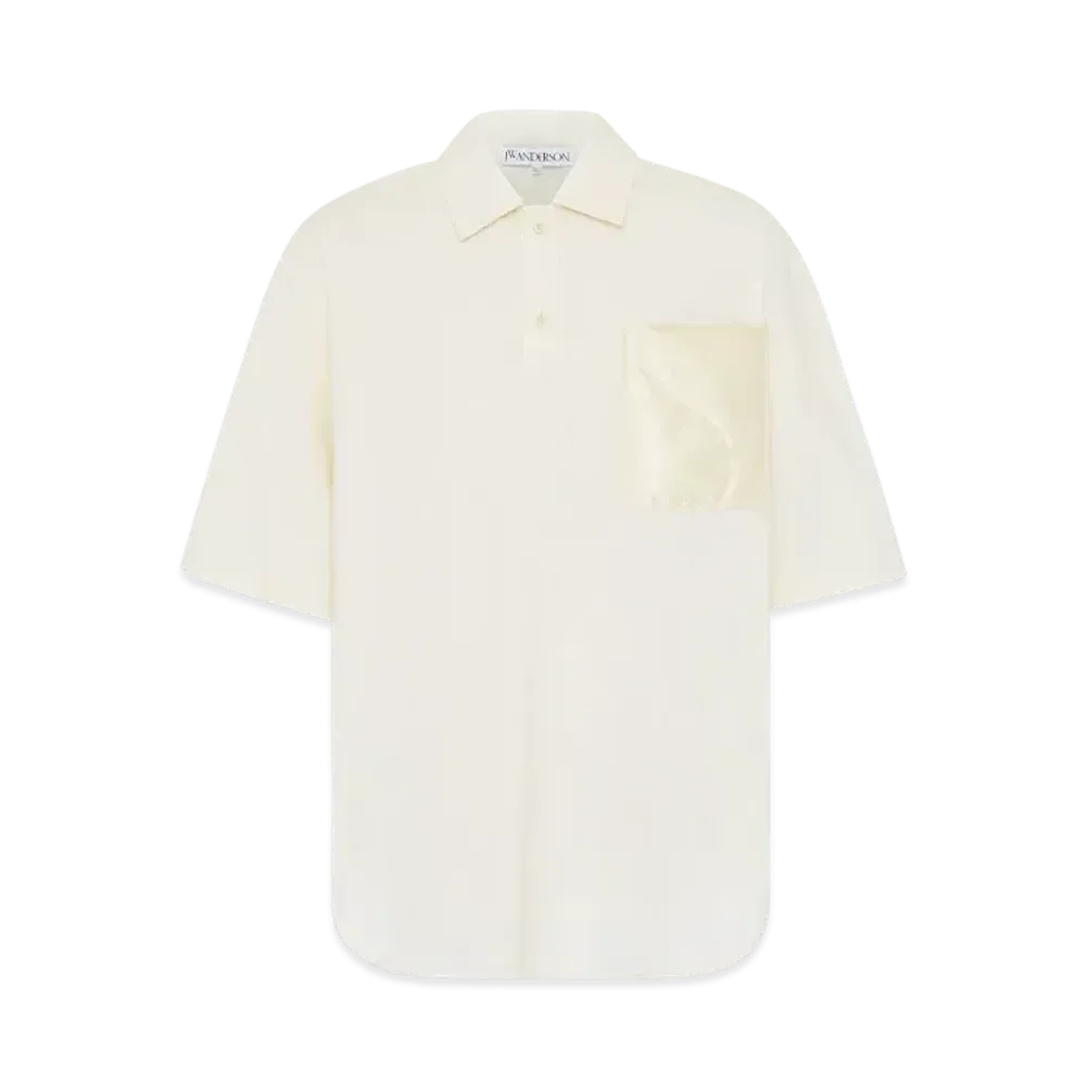 JW ANDERSON Quilted Pocket Polo Top "White"