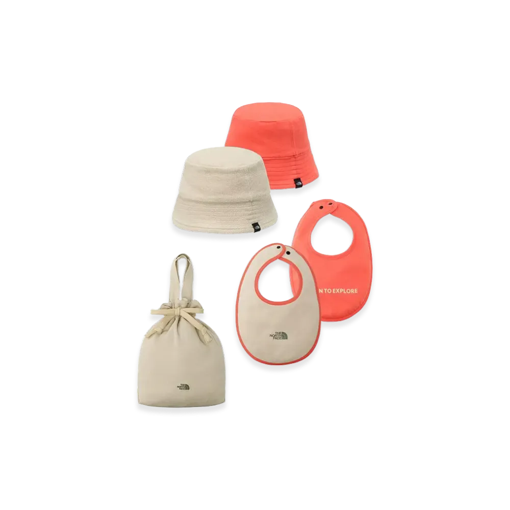 The North Face Hat & Bib Set Baby "Fossil Ivory"