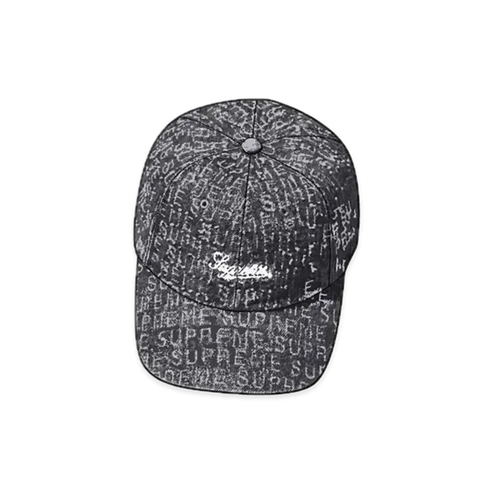 Supreme Needle Punch Denim 6-Panel "Black"