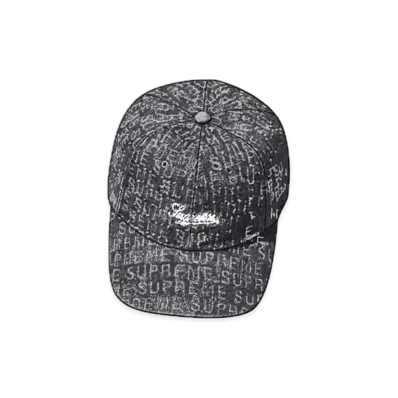 Supreme Needle Punch Denim 6-Panel "Black"