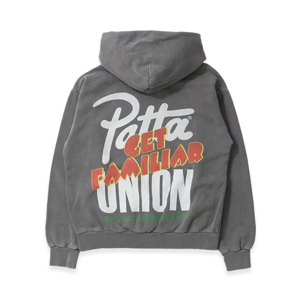 UNION x Patta x Kids of Immigrants x Awake NY Get Familiar Hoodie "Vintage Black"