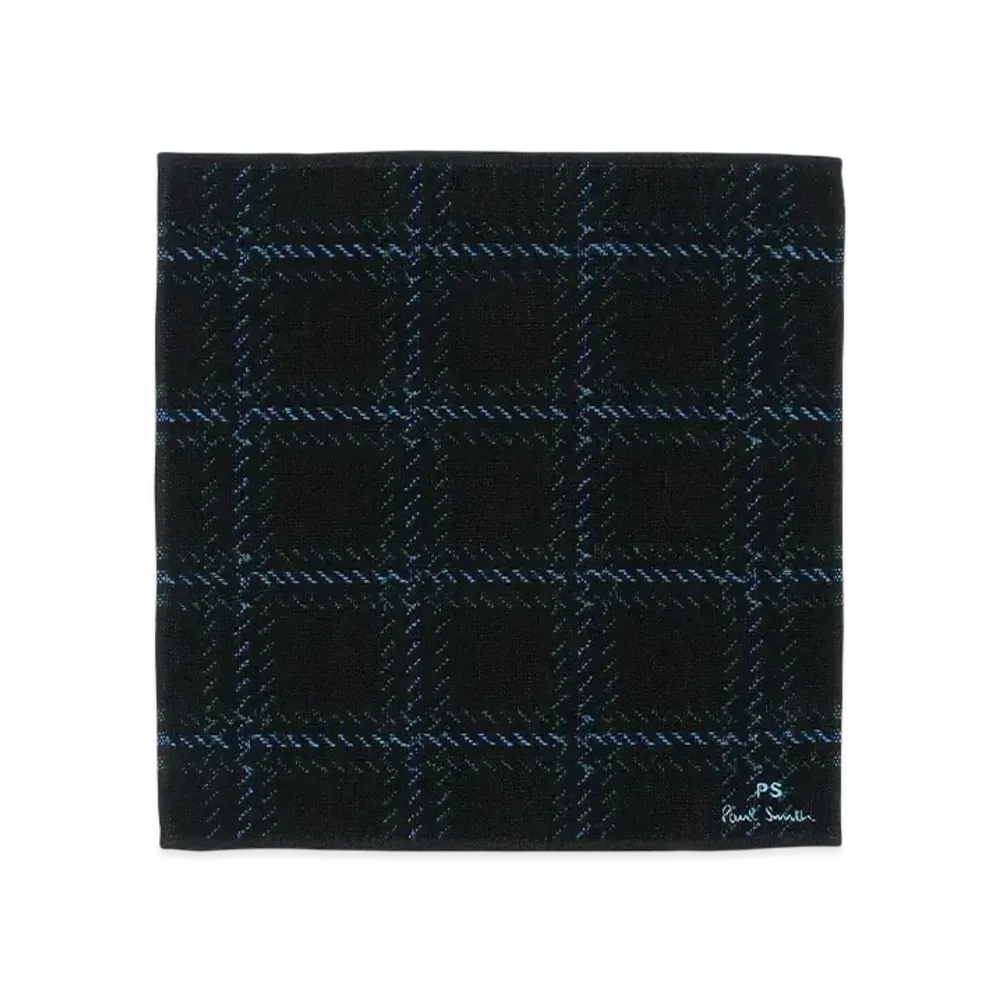 Paul Smith Dotting Check Towel Handkerchief "Black"