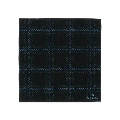 Paul Smith Dotting Check Towel Handkerchief "Black"