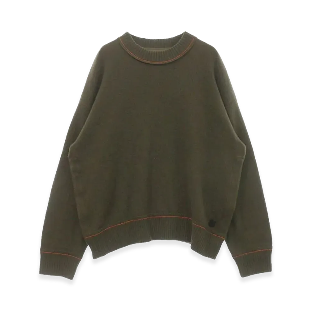 sacai Cashmere Knit Pullover "Khaki/Orange"