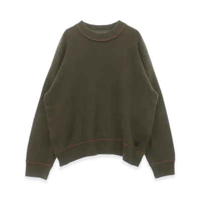 sacai Cashmere Knit Pullover "Khaki/Orange"