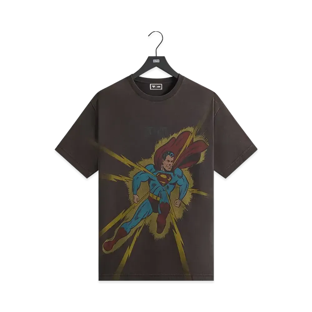Kith x Superman Lightning Bolt Tee "Black"