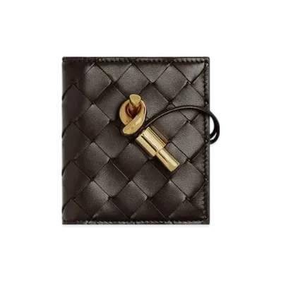 Bottega Veneta Andiamo Flap Card Case "Fondente"