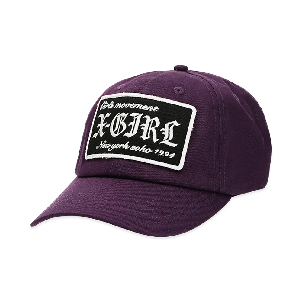 X-Girl Women's Logo Patch 6Panel Cap "Purple"