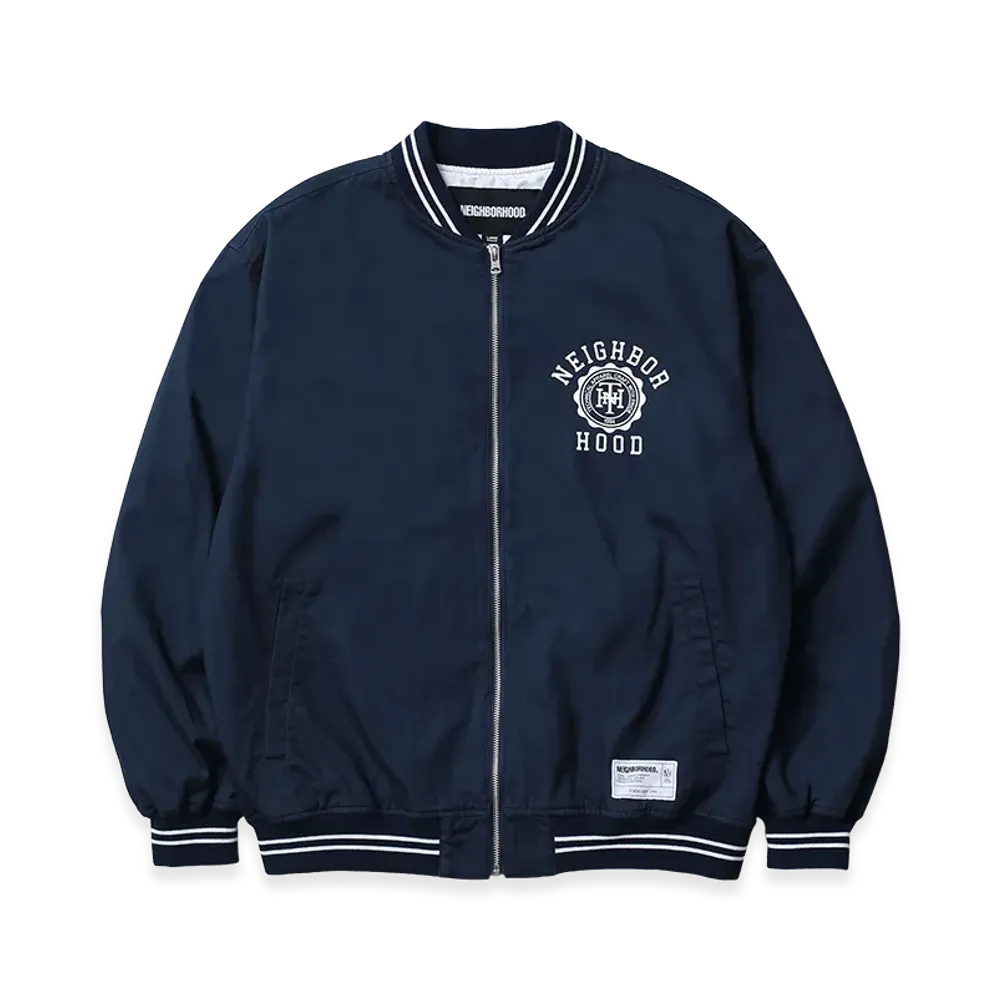 NEIGHBORHOOD Cotton Zip Award Jacket "Navy"