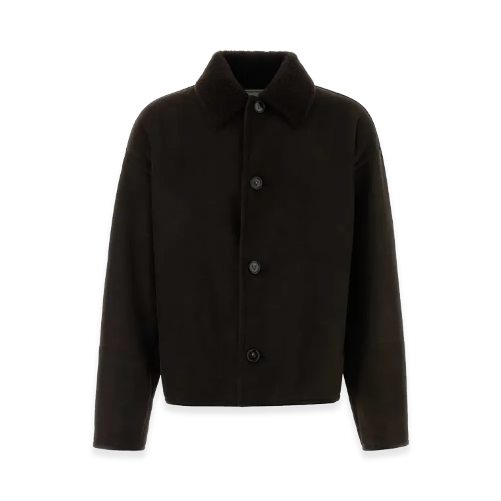 Bottega Veneta Shearling Jacket "Dark Brown"
