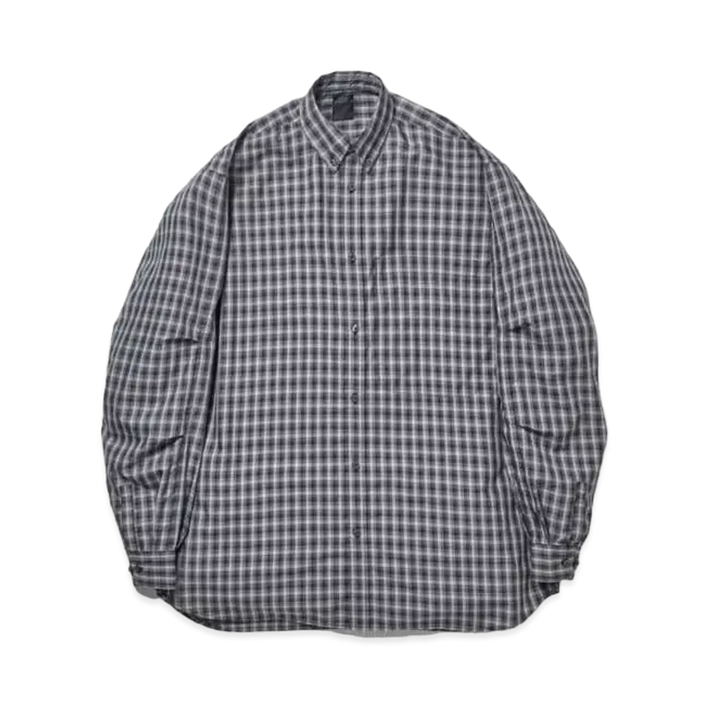 DAIWA PIER39 Tech Button Down Shirts L/S Mini Plaids "Gray"