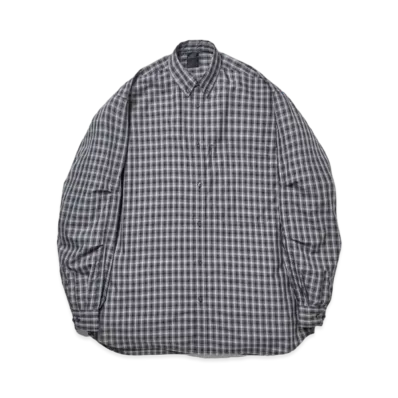 DAIWA PIER39 Tech Button Down Shirts L/S Mini Plaids "Gray"