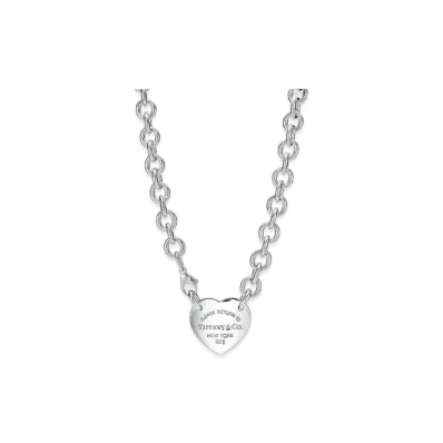 Tiffany & Co. Return to Tiffany Heart Tag Necklace "Silver"