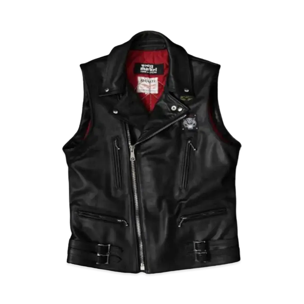 COMME des GARCONS  BLACKMARKET WOLF'S HEAD VEST #4 "Black"